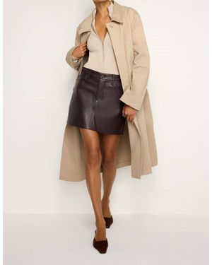 GOOD AMERICAN Vegan Leather Skirt - Natural