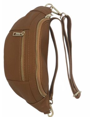 NEW GERMAN FUENTES cameron fanny pack in camel Camel Leather Fanny Pack: Unisex Crossbody Travel Bag - Etsy main image 4