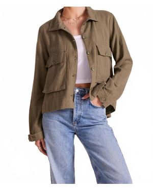 Bobi Swing Jacket With Pockets - Brown