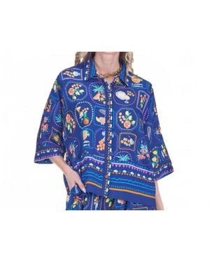 J joy The Tuscan Tavern Button-Down Shirt - Blue