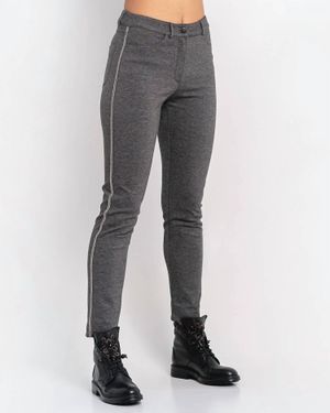 D. EXTERIOR Jean With Side Stripe - Gray