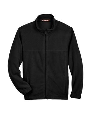 Harriton Youth Full-Zip Fleece - Black