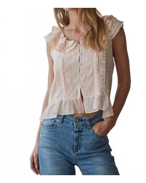 By Together Ruffle Collar Top - Blue