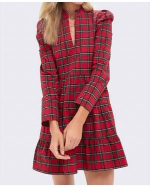 Sail To Sable Long Sleeve Tunic Flare Dress - Red