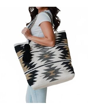 Panache Apparel Aztec Tote Bag - Black