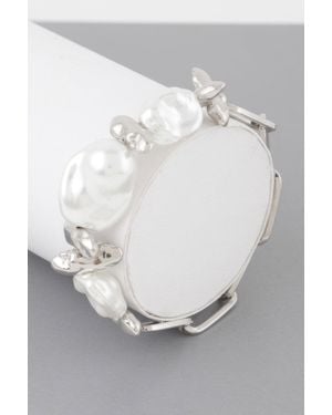 Fashnzfab Abstract Stone Chain Bracelet - Gray