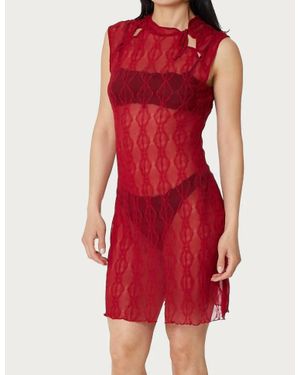 Find Me Now Second Skin Mariposa Mini Dress - Red
