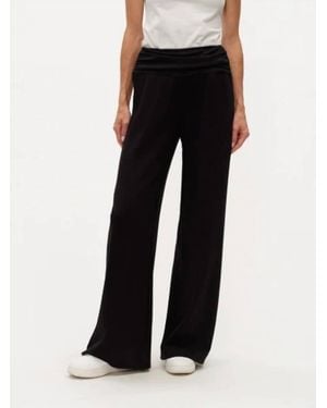 Six Fifty Sofia Ruched Waistband Wide Leg Pant - Black