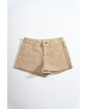 Forever 21 Kids Distressed Denim Shorts - Natural