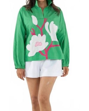 Emily Mccarthy Long Sleeve Poppy Blouse - Green