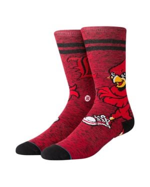 Stance Ncaa Louisville Louie Character Crew Socks - Red