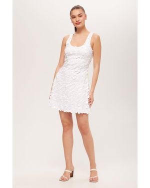 Trina Turk Score Sleeveless Sequin Skater Dress - White
