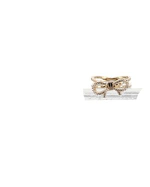 Ferragamo Bow-Embellished Brass Rings - White