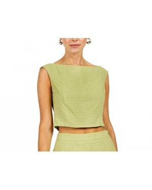 Line & Dot Shea Top - Green
