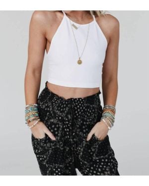 Three Bird Nest Peace Dreamcatcher Tattoo Bralette - White
