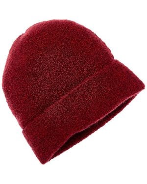 Amicale Cashmere Boucle Cashmere-Blend Hat - Red
