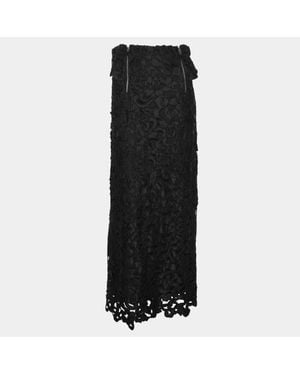 Toga Archieves Polyester And Chord Embroidered Strapless Midi Dress - Black