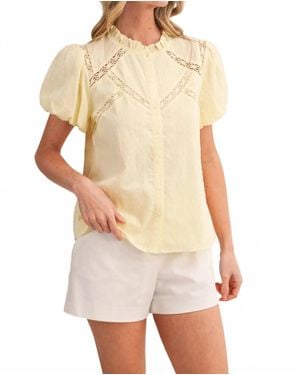 ..,merci Daisy Button-Down Top - White