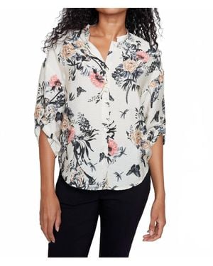 Renuar Butterfly Garden Breeze Blouse - White
