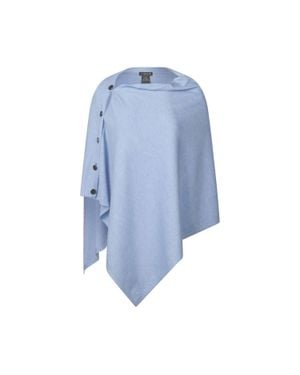 J'Envie/Eli Luzern Side-Button Poncho - Blue