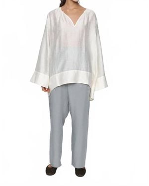 MARLE Lottie Top Textured - White