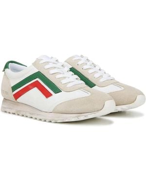 Franco Sarto Matera Sneakers Suede Lace Up Shoes Htat1115 - Metallic