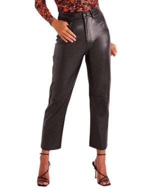 MINKPINK Leena Faux Leather Pants - Black