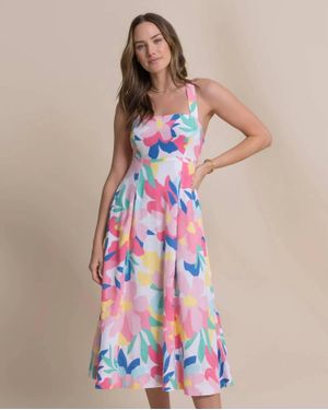 Southern Tide Cinzia Printed Cross Strap Dress - Multicolor