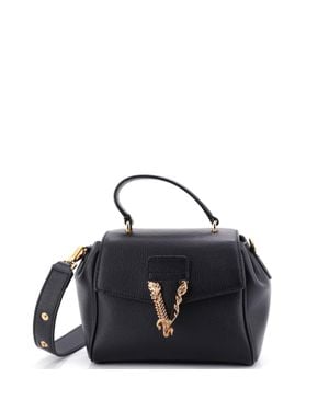 Versace Virtus Top Handle Bag Leather - Blue