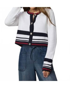 Splendid Sailor Stripe Cardigan - Blue