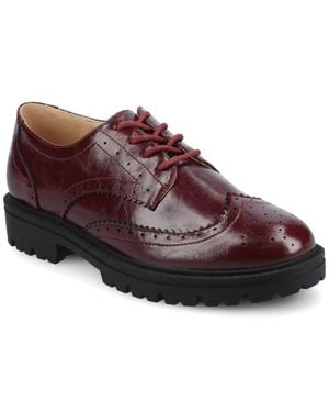 Journee Collection Apos;S Claudiya Medium And Wide Width Oxford - Red