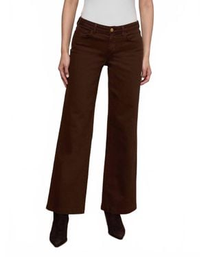 L'Agence Joanne Wide Leg Jeans - Brown