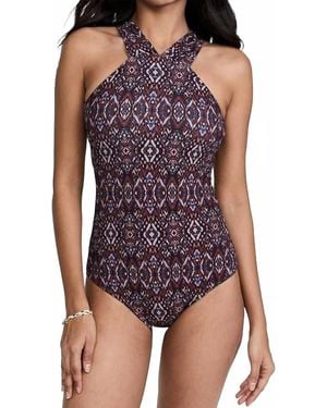 Shoshanna High Neck One Piece - Multicolor