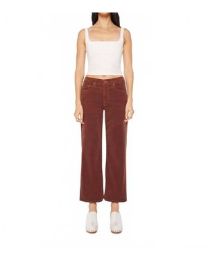 Mother Mid Rise Maven Ankle Pants - Red
