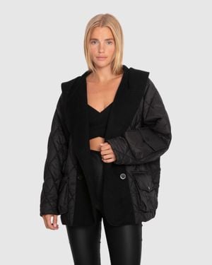 Belle & Bloom Only You Quilted Utility Jacket - Black