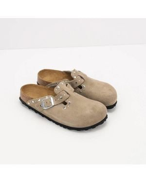 Birkenstock Boston Rivet Suede Clog - Gray