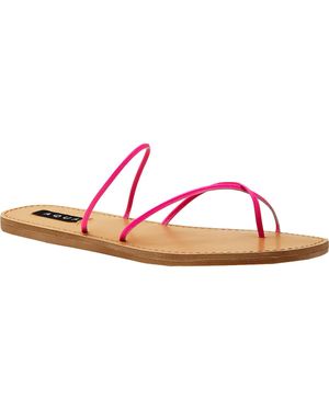 Aqua Zues Leather Strappy Sandals - Pink