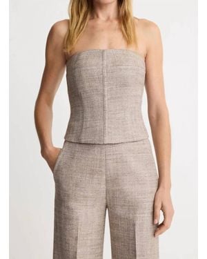Smythe Tweed Bustier Top - Gray