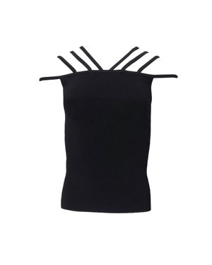 BY JOHNNY. Ellie Cage Knit Top - Black