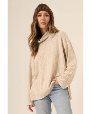 Project Social T Juniper Brushed Funnel Neck - Natural