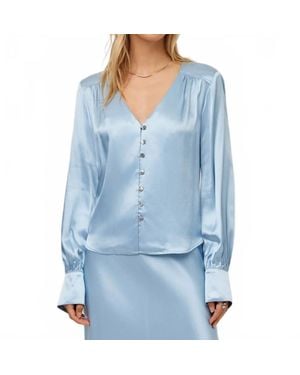 Fifteen Twenty Jackie Shirred Top - Blue