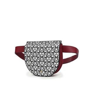 MKF Daksha Signature Half Moon Belt Waist Bag By Mia K - White