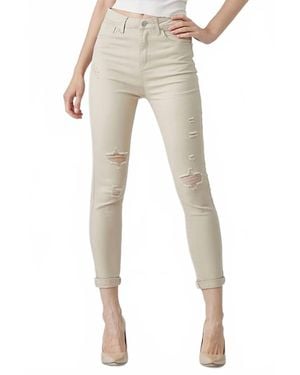 Risen Distressed Skinny Jean - Natural
