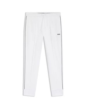 BOSS Piping-Detail Tracksuit Bottoms - White