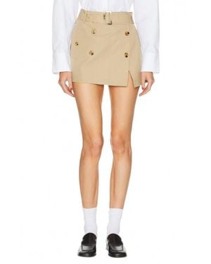 Sans Faff Mercer Trench Skirt - Natural