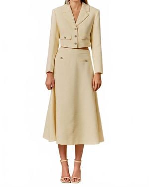 Endless Rose Tweed A Line Skirt - Natural