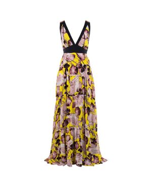 Trussardi Yellow Silk Dress - Metallic