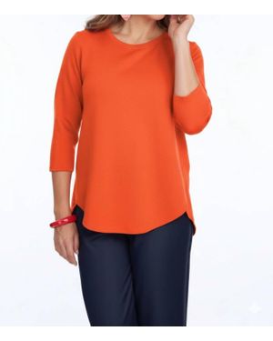 Elior Zofi Round Neck Top - Orange