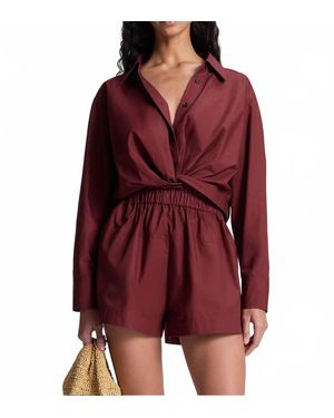 A.L.C. Dark Bosco Leo Top - Red