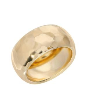 Eklexic Hammered Domed Ring - Metallic